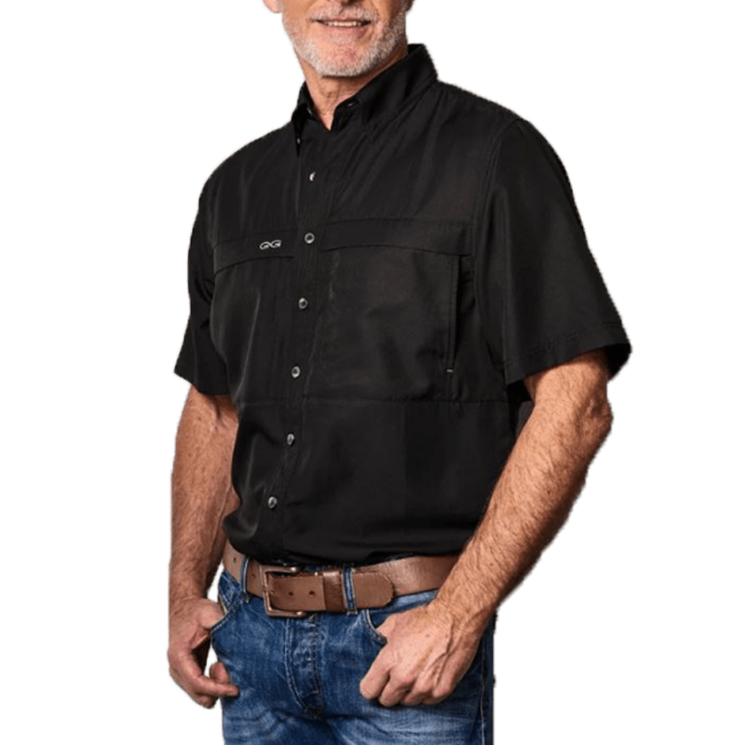Gameguard Men's Caviar Microfiber Black Shirt - Extra Big