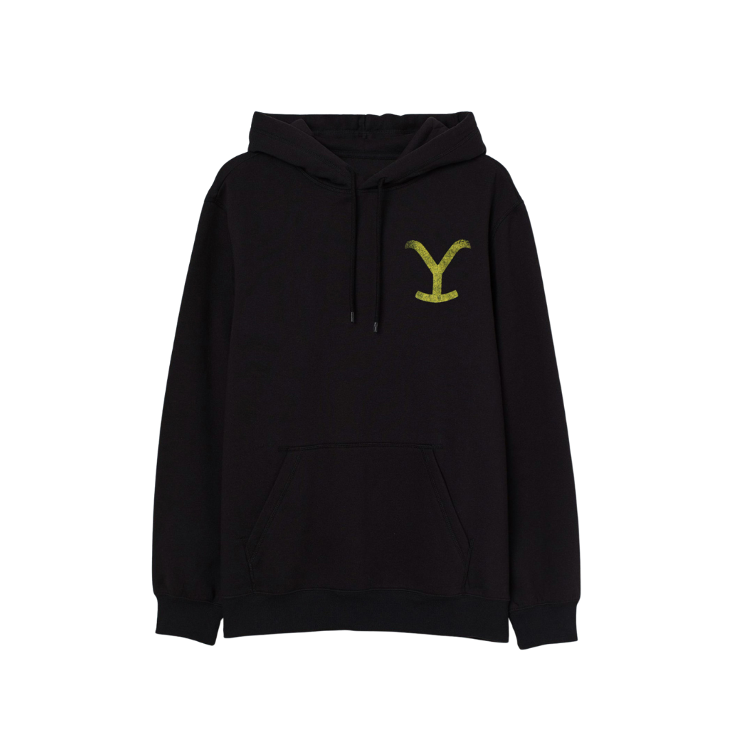 Changes Men's Yellowstone Cowboys Ride For Brand Black Hoodie