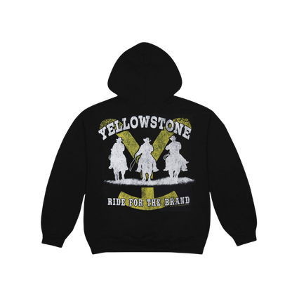 Changes Men's Yellowstone Cowboys Ride For Brand Black Hoodie