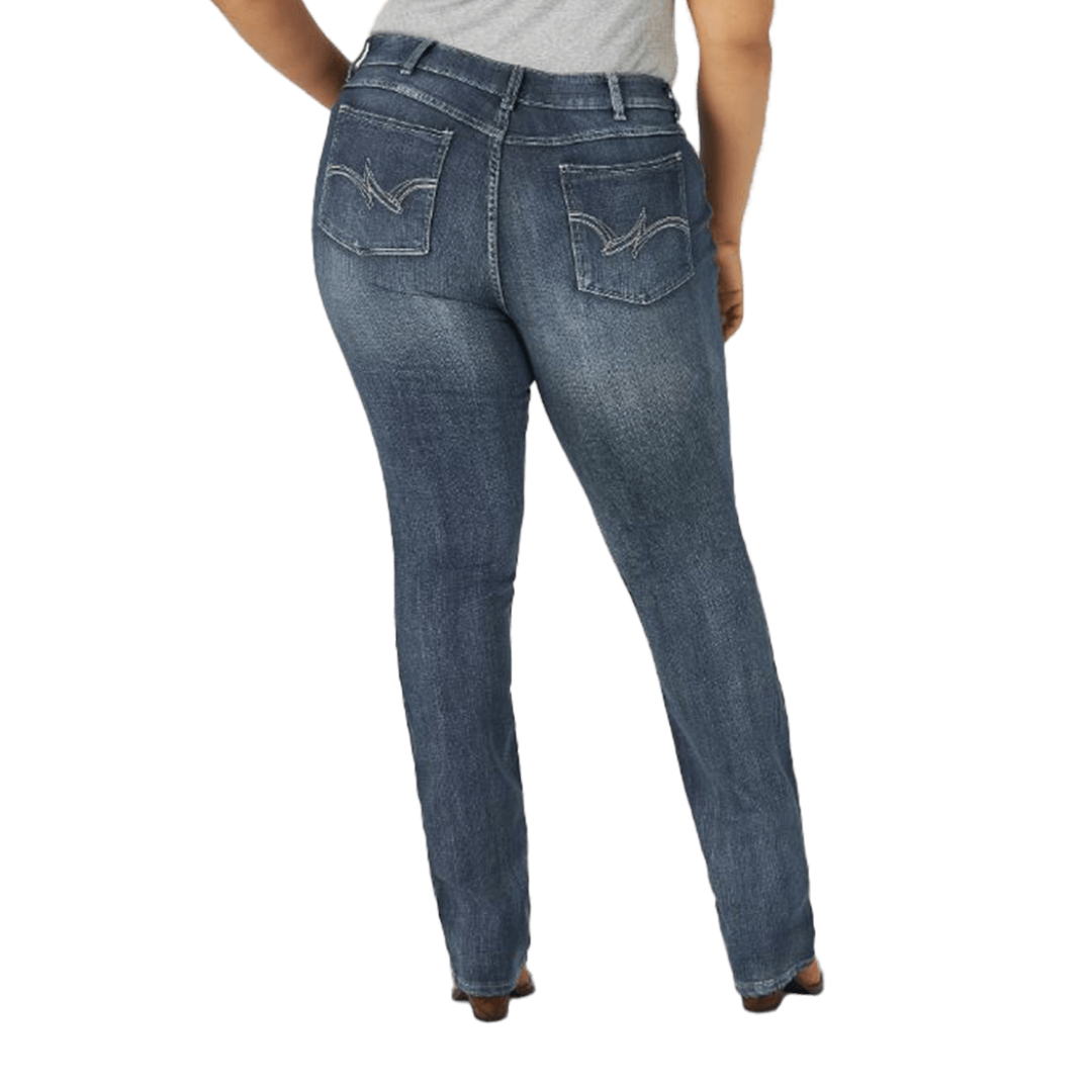 Wrangler Women's Straight Leg Blue Jeans - Plus