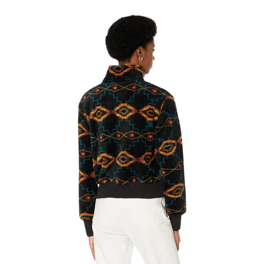 Panhandle Slim Women's Aztec Sherpa Quarter Multicolor Sweater