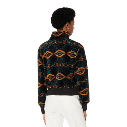 Panhandle Slim Women's Aztec Sherpa Quarter Multicolor Sweater