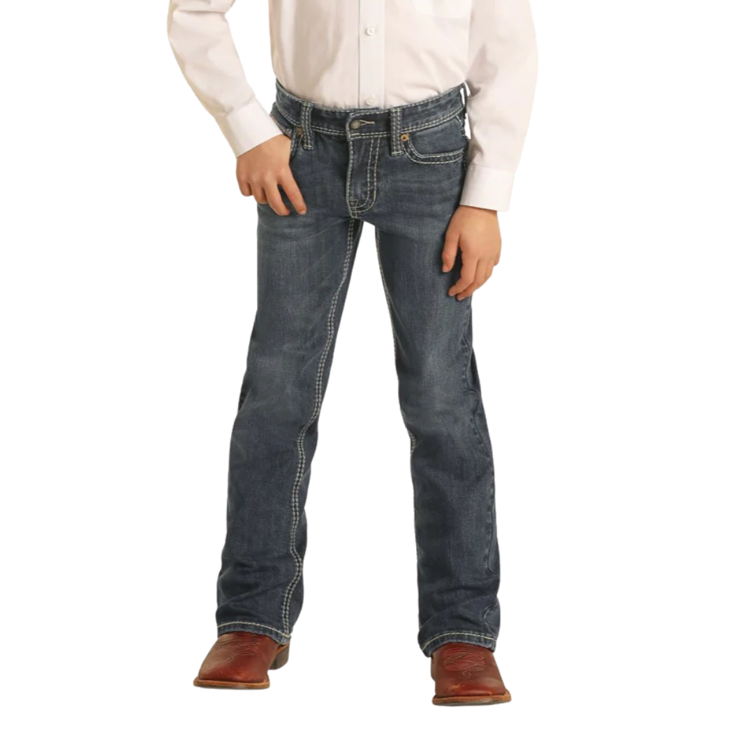 Panhandle Slim Men's Denim Reflex Bootcut Dark Blue Jeans