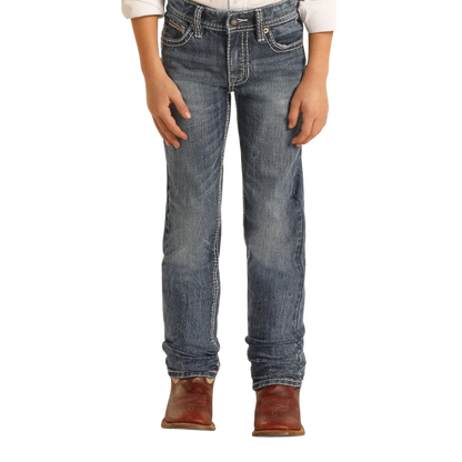 Panhandle Slim Youth Boy's Denim Slim Fit Revolver Blue Jeans