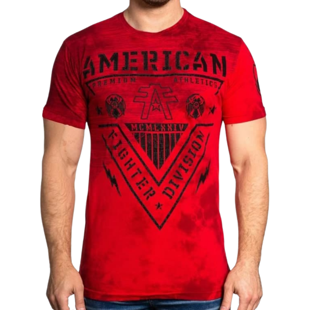 American Fighter Men's Graphic Red Shirt