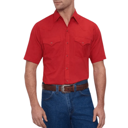 Ely &amp; Walker Men´s Short Sleeve Solid Red Shirt