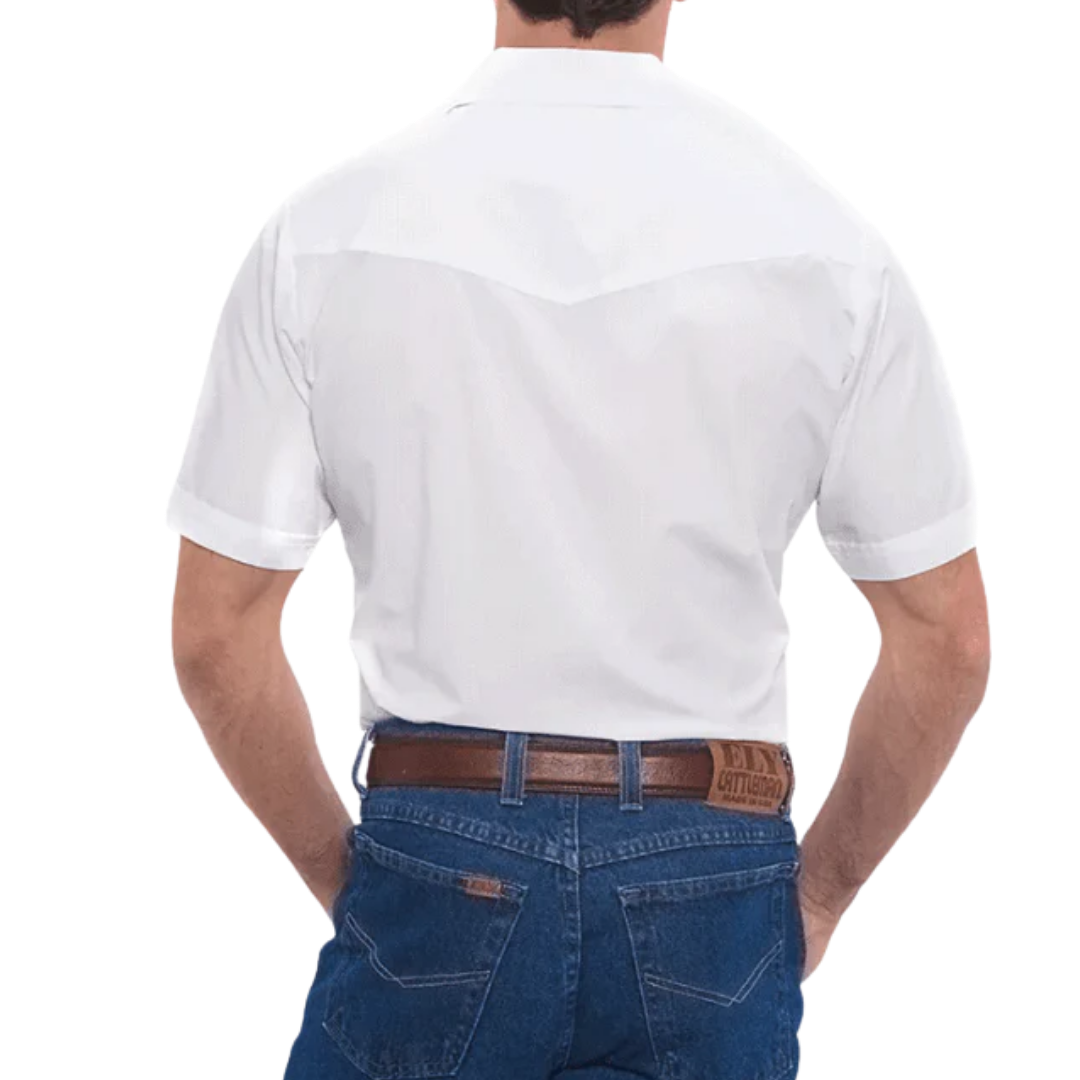 Ely & Walker Men's Short Sleeve Solid White Shirt