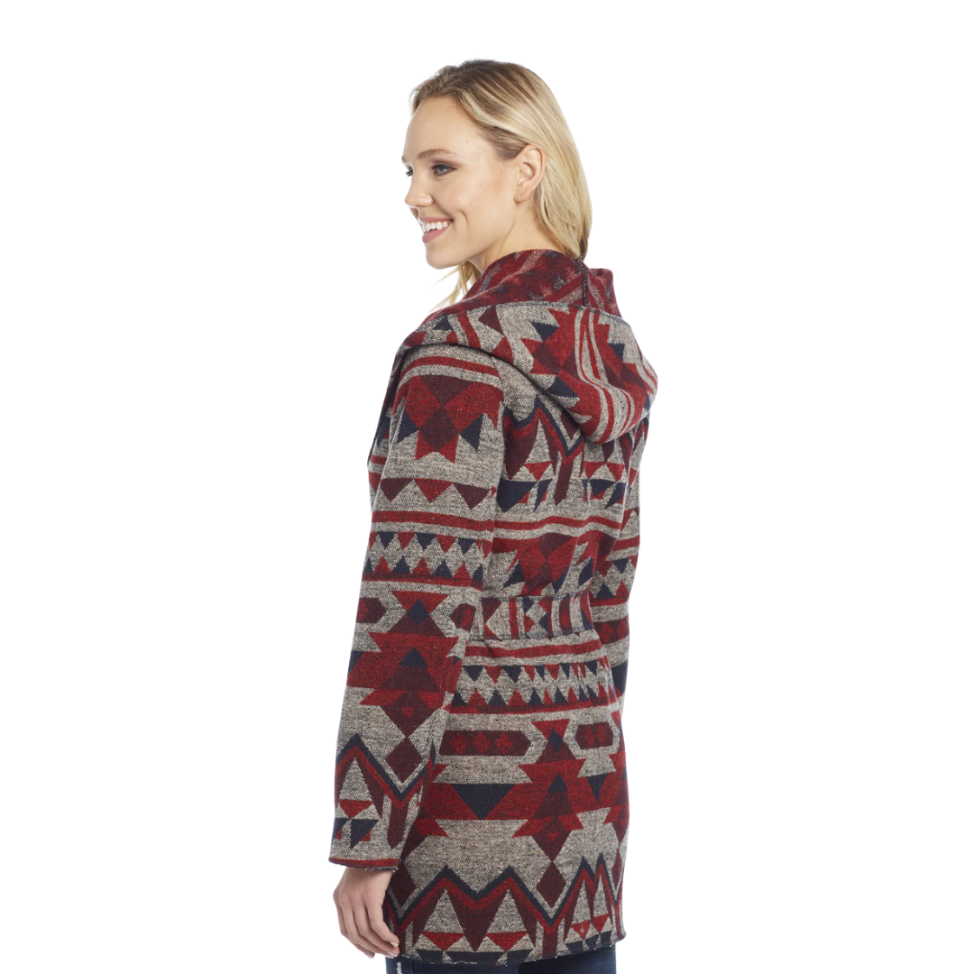 Sidran Women's Navajo Tie Front Blanket Wrap Multicolor Jacket