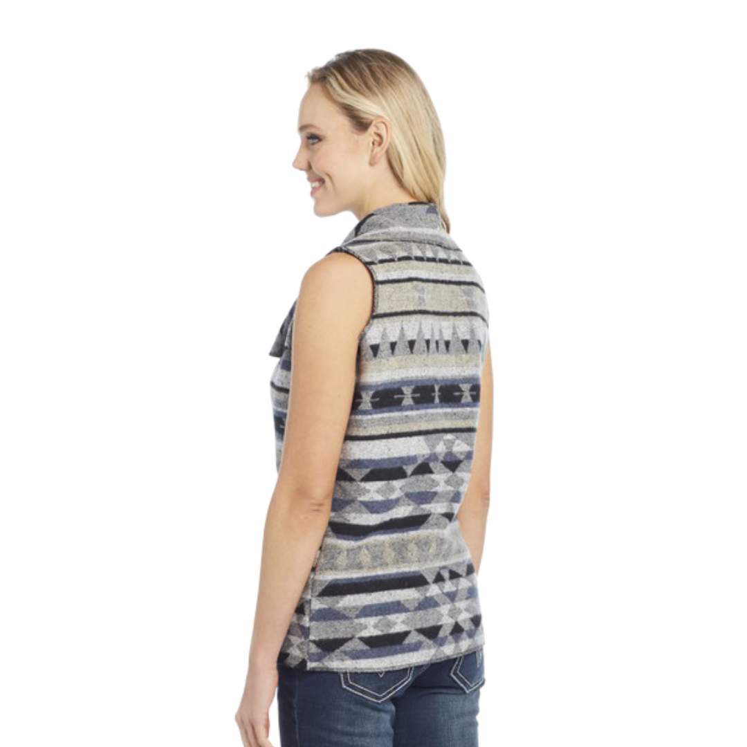 Sidran Women's Navajo Open Front Blanket Multicolor Vest