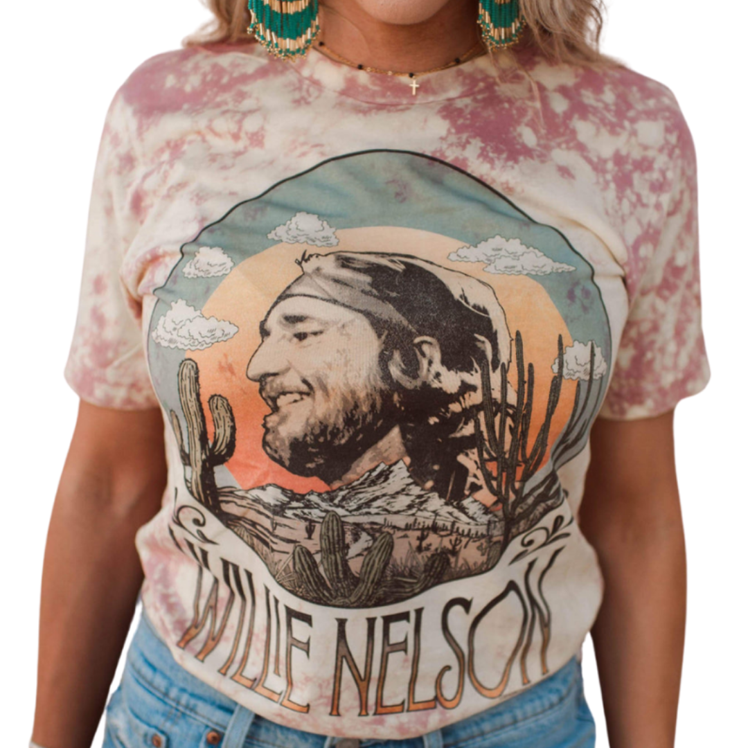 Gina Women's Willie Cactus Bleached Multicolor Tee Shirt
