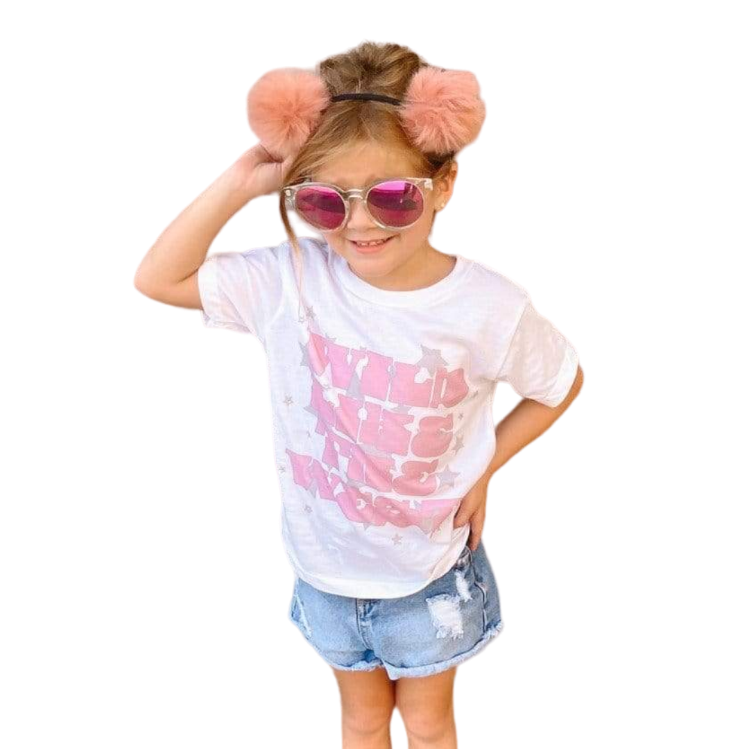 Gina Tee Toddler Girl's Wild Like The West Pink Shirt