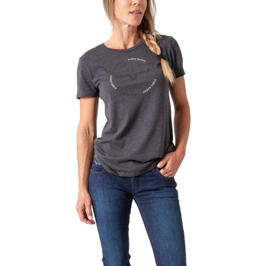 Kimes Ranch Women's Circular Repeat Grey Shirt