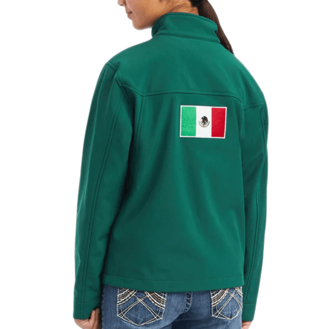 Ariat Youth Unisex Team Soft Shell Mexico Green Jacket