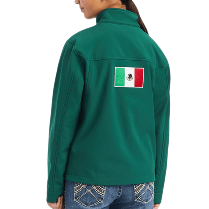 Ariat Youth Unisex Team Soft Shell Mexico Green Jacket