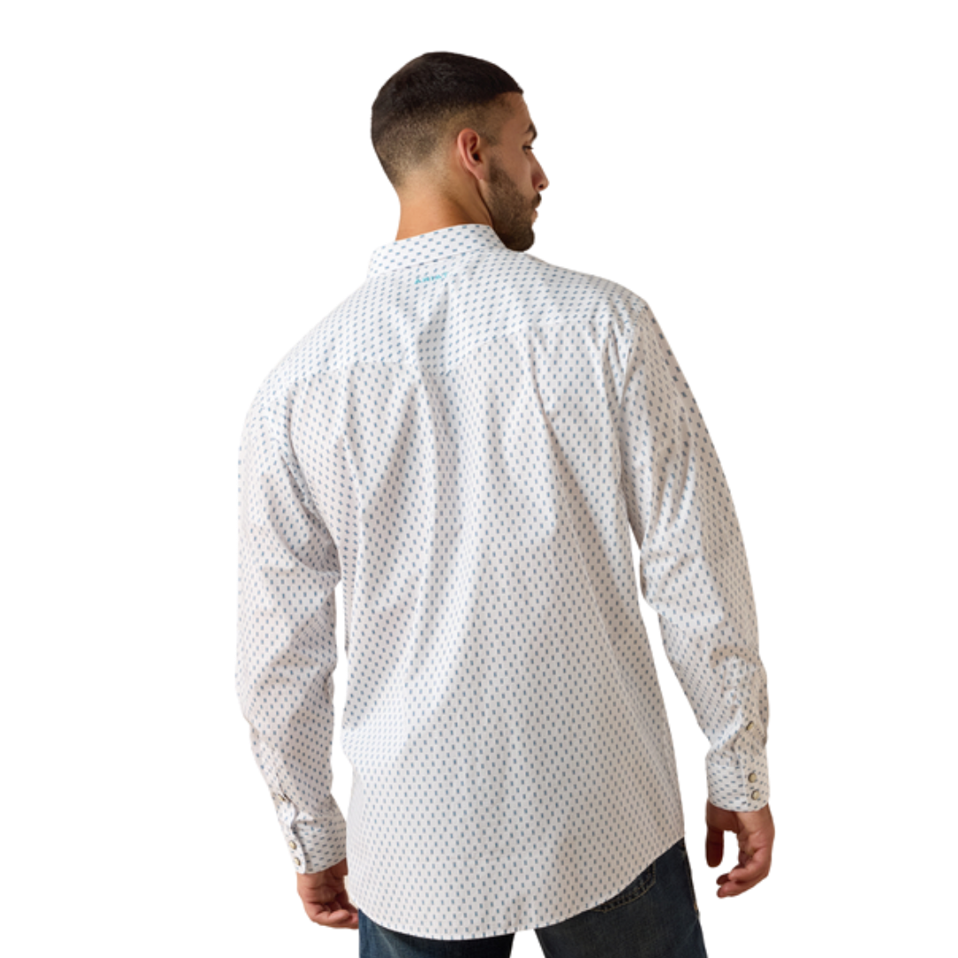 Ariat Men's Terence Classic Fit Snap White Shirt
