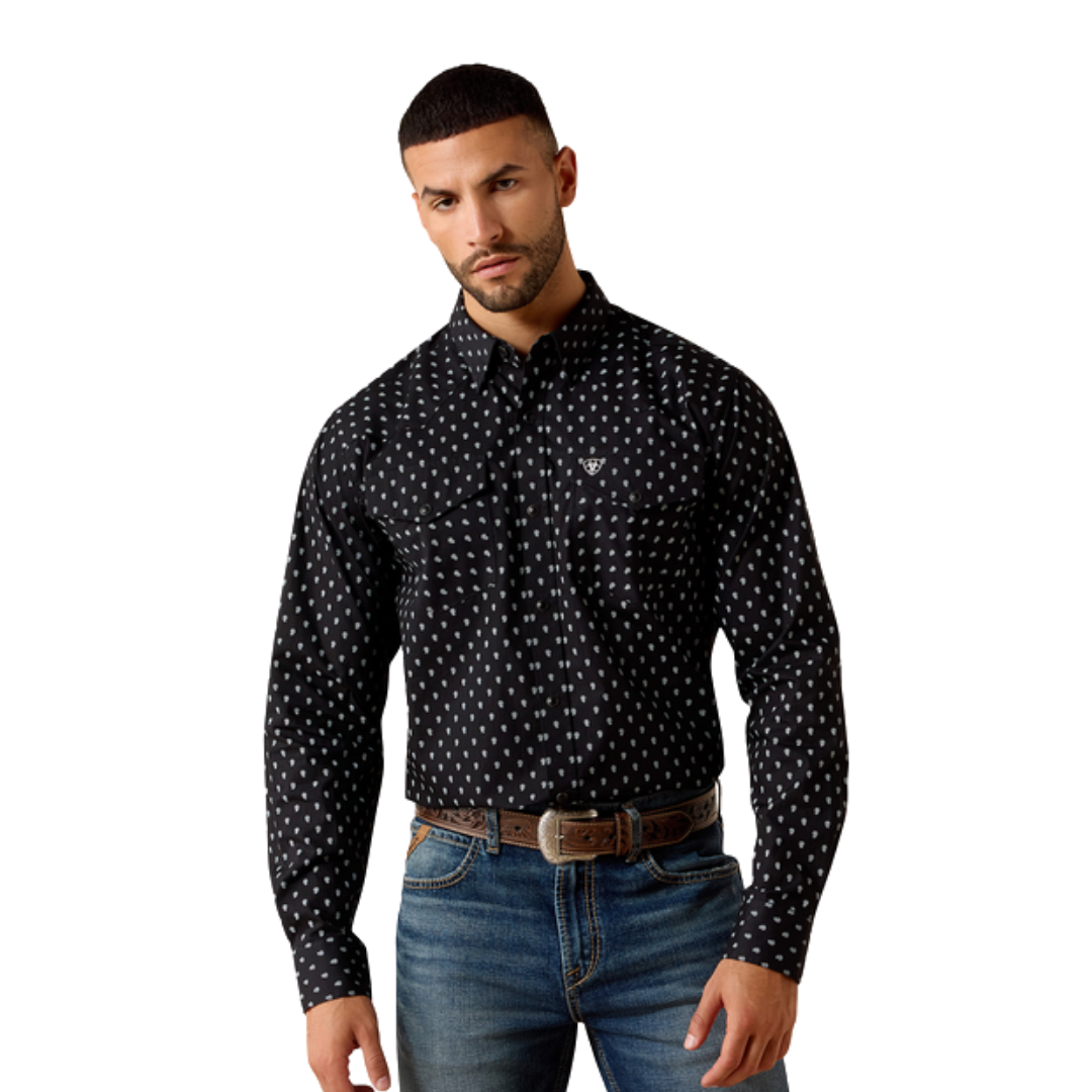Ariat Men's Truth Fitted Snap Black Shirt
