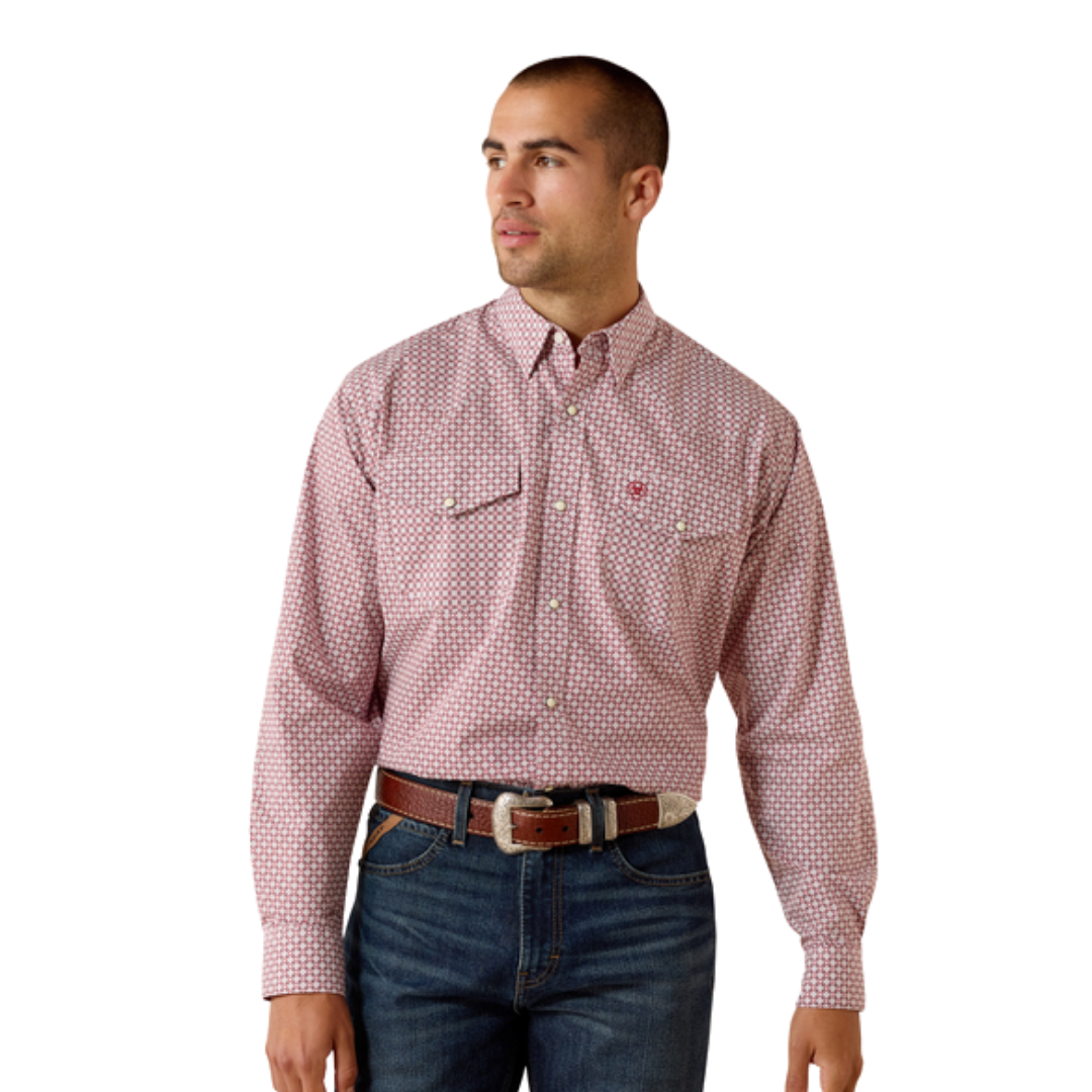 Ariat Men's Classic Fit Snap Red Shirt