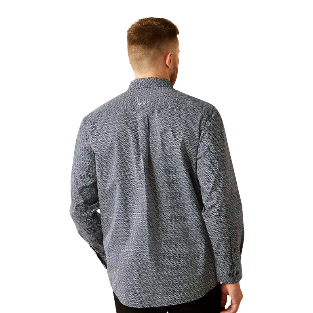 Ariat Men's Colson Classic Print Navy Shirt