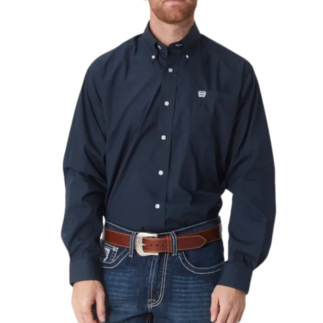 Cinch Men's Oxford Weave Classic Blue Shirt