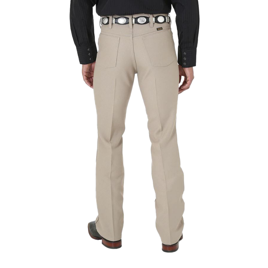 Wrangler Men's Polyester Wrancher Fit Dress Light Brown Jeans