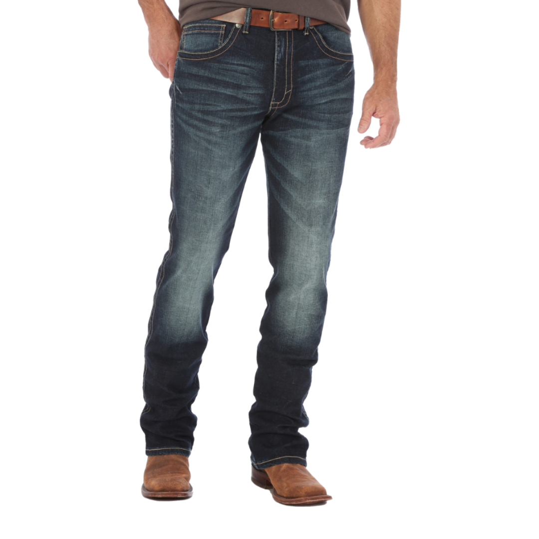 Wrangler Men's No 44 Slim Fit Straight Leg In Breezy Pasture Jeans