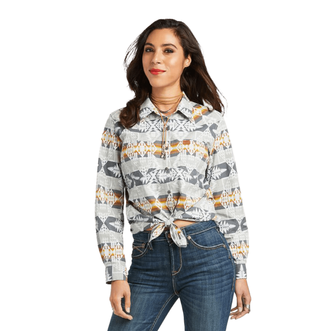 Ariat Women's Pendleton Billie Jean Arrowhead Grey Shirt