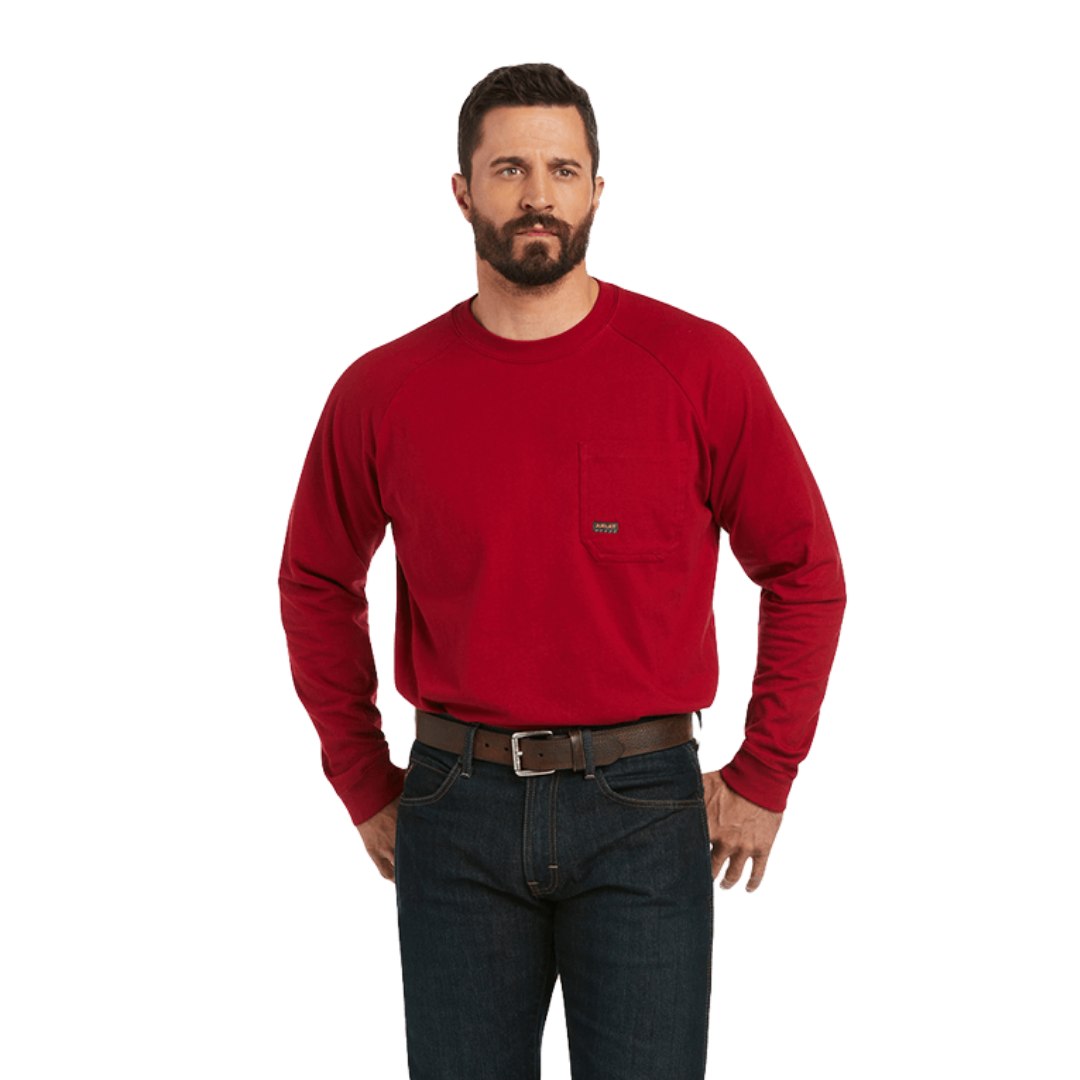 Ariat Men's Rebar Roughneck Red Tee Shirt