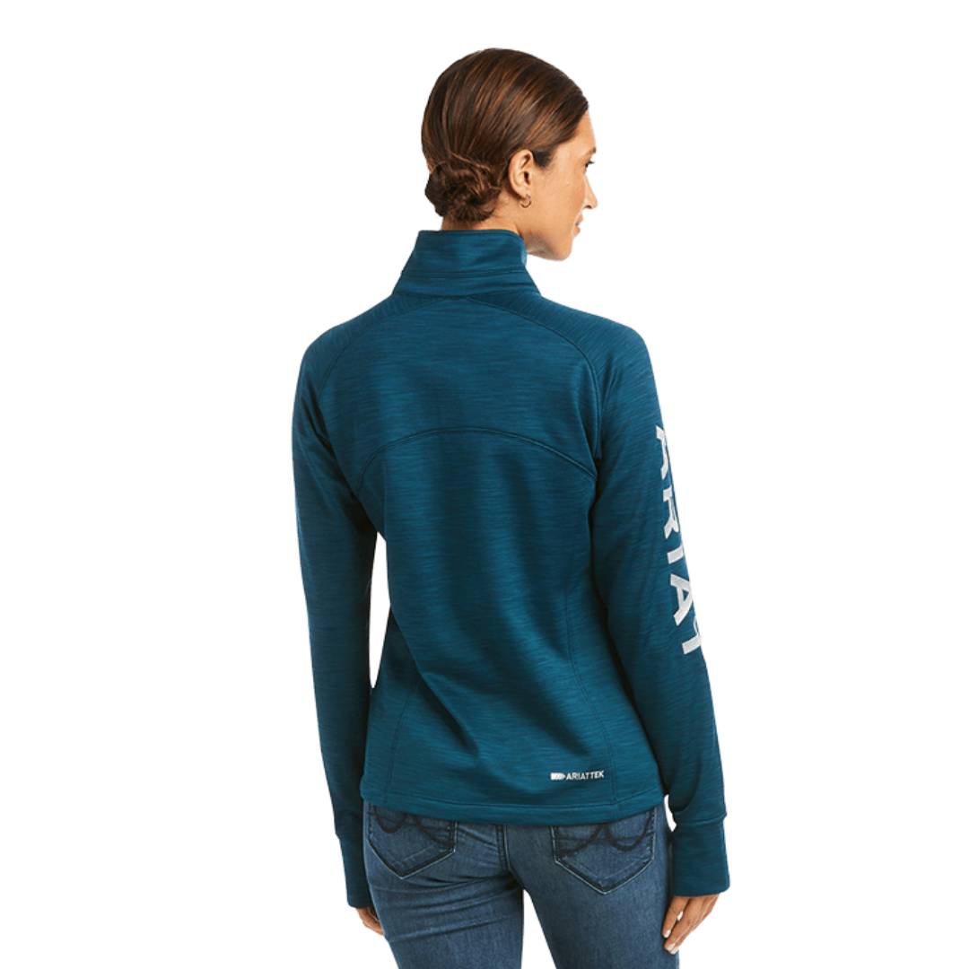 Ariat Women's Tek Team Half Zip Eurasian Teal Sweatshirt