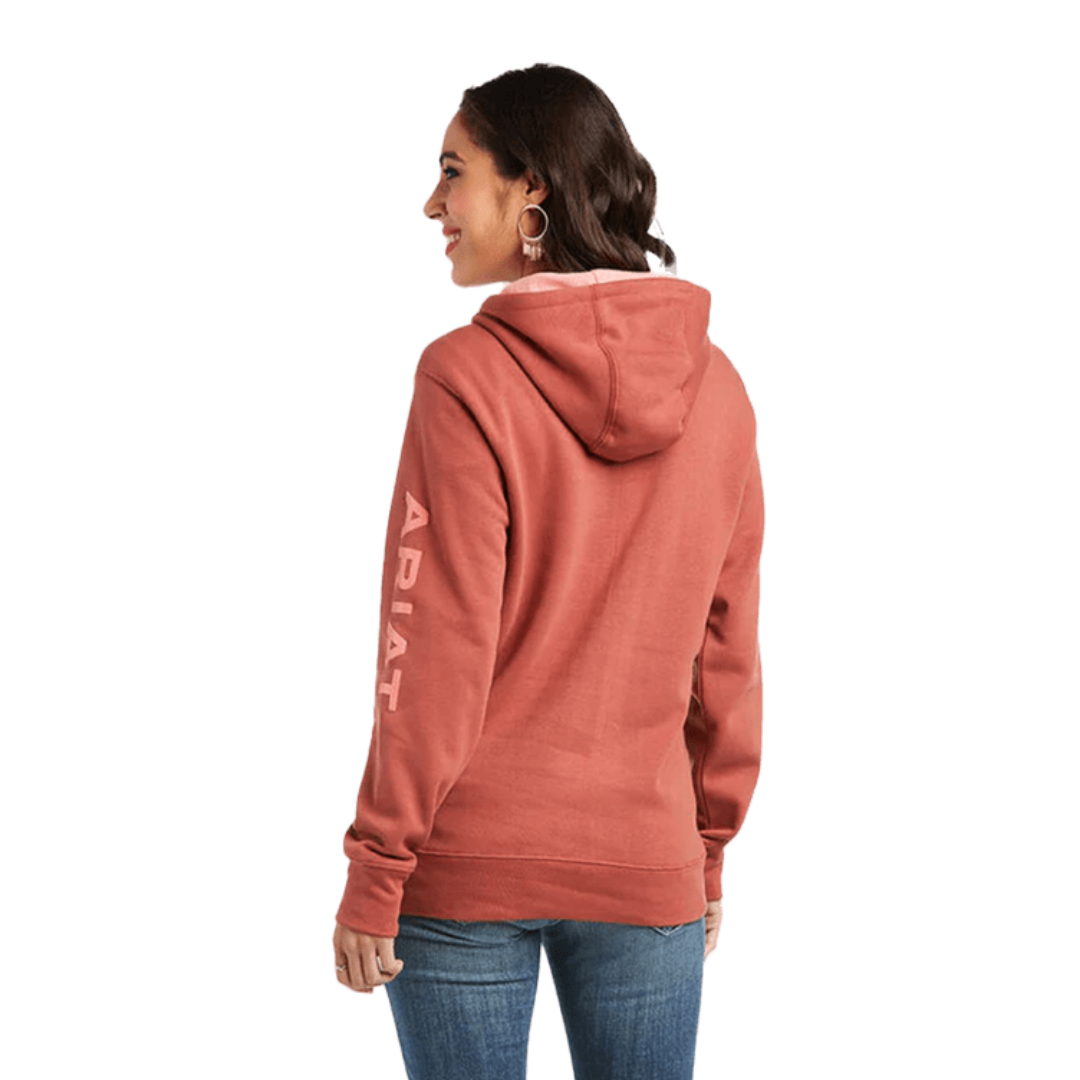 Ariat Women's Real Arm Logo Marsala Orange Hoodie