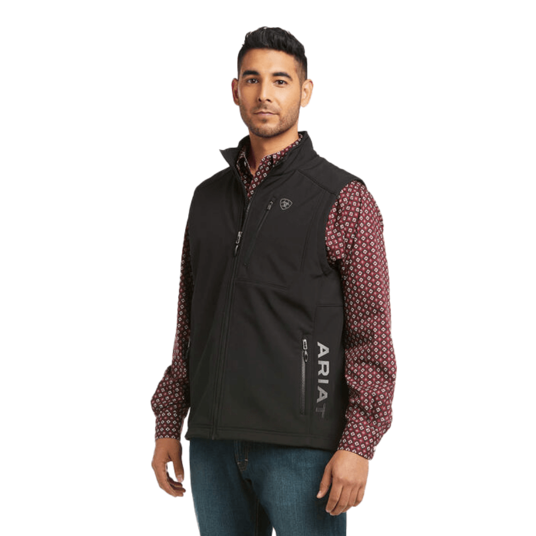 Ariat Men's Logo 2.0 Patriot Softshell Black Vest