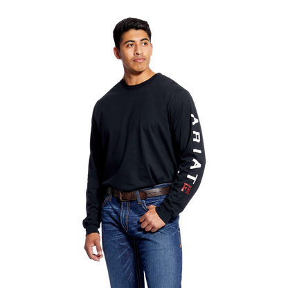 Ariat Men's Resistant Roughneck Skull Logo Black Tee Shirt
