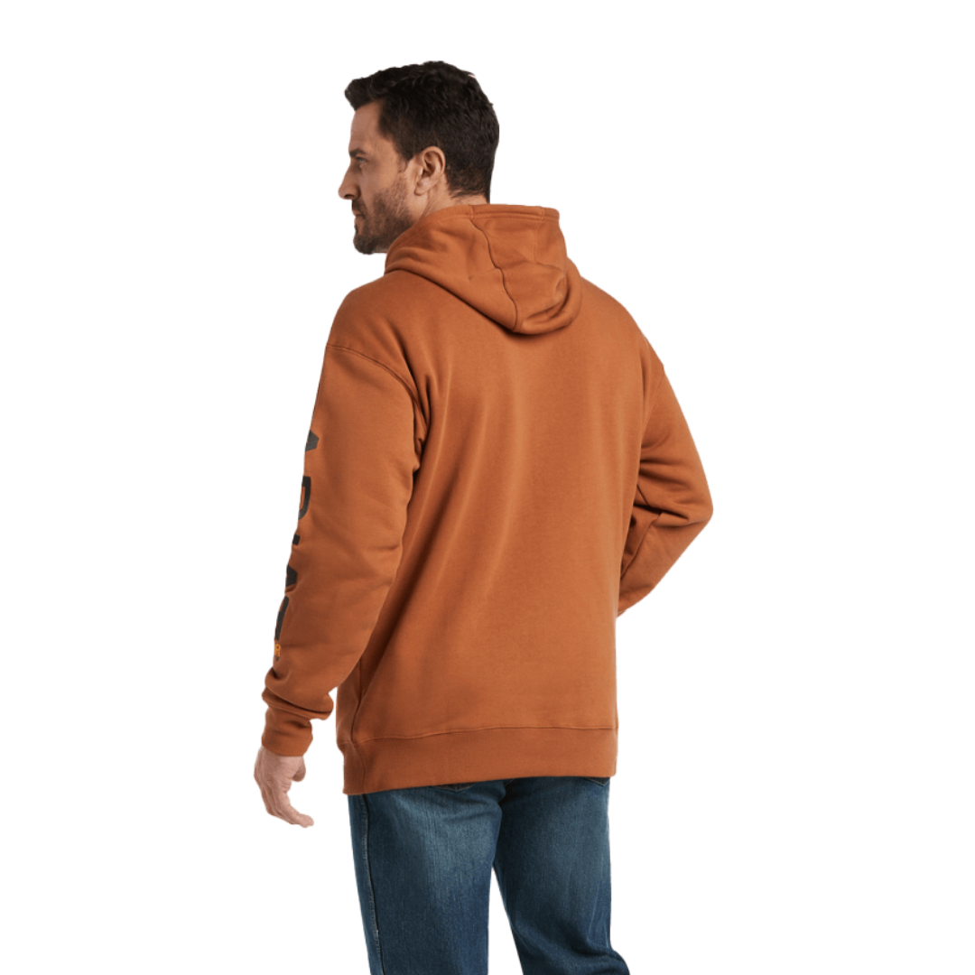 Ariat Men's Rebar Graphic Hooded Orange Sweatshirt