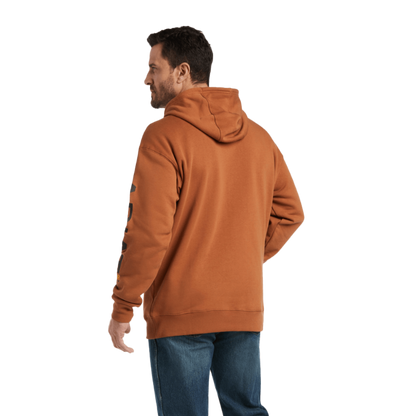Ariat Men's Rebar Graphic Hooded Orange Sweatshirt