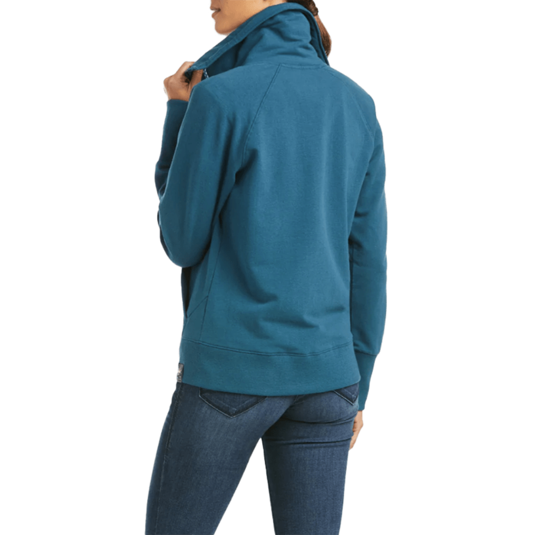 Ariat Women's Team Logo Full Zip Blue Sweatshirt