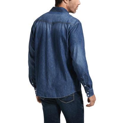 Ariat Men's Retro Fit Denim Blue Shirt