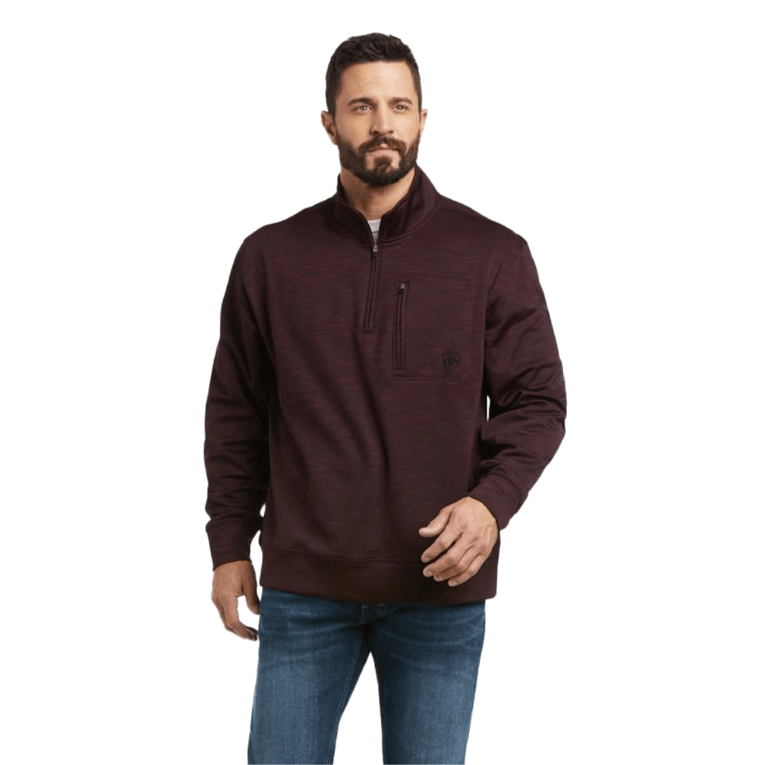Ariat Men's Team Logo Malbec Red Sweatshirt