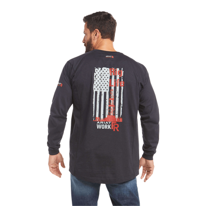 Ariat Men's Fire Resistant Air Rig Life Graphic Black Tee Shirt