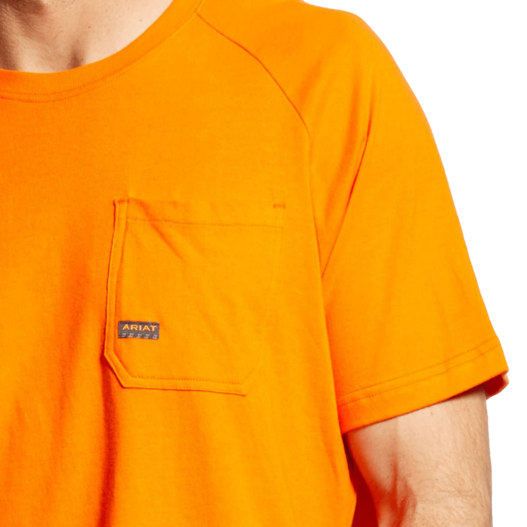Ariat Men's Safety Rebar Cotton Strong Orange Tee Shirt