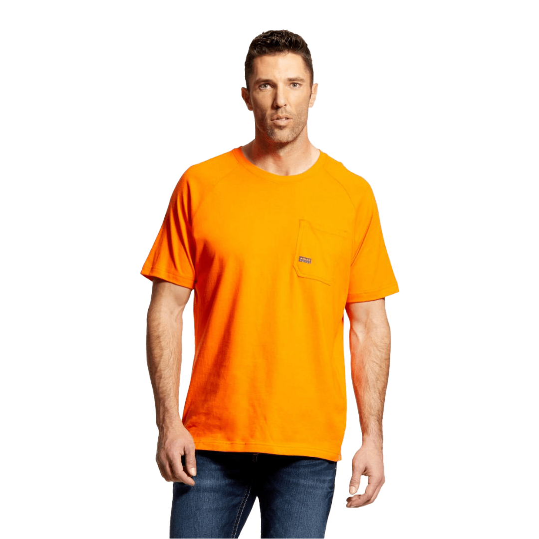 Ariat Men's Safety Rebar Cotton Strong Orange Tee Shirt