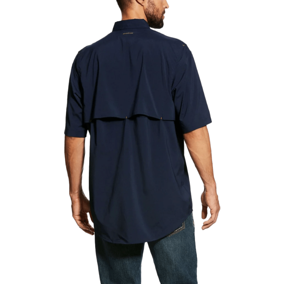 Ariat Men's Rebar Made Tough Short Sleeve Work Blue Shirt