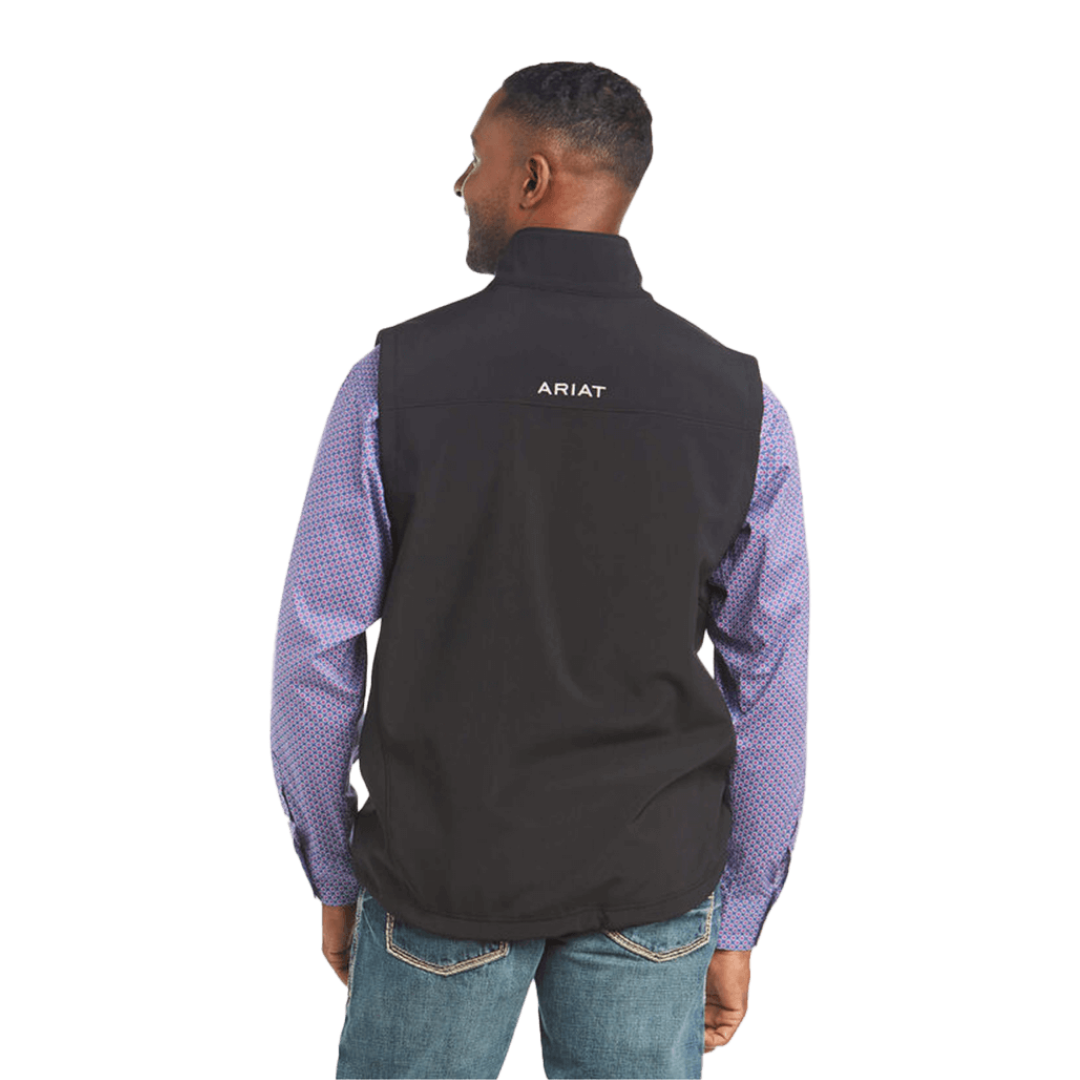 Ariat Men's Vernon Softshell Logo Black Vest