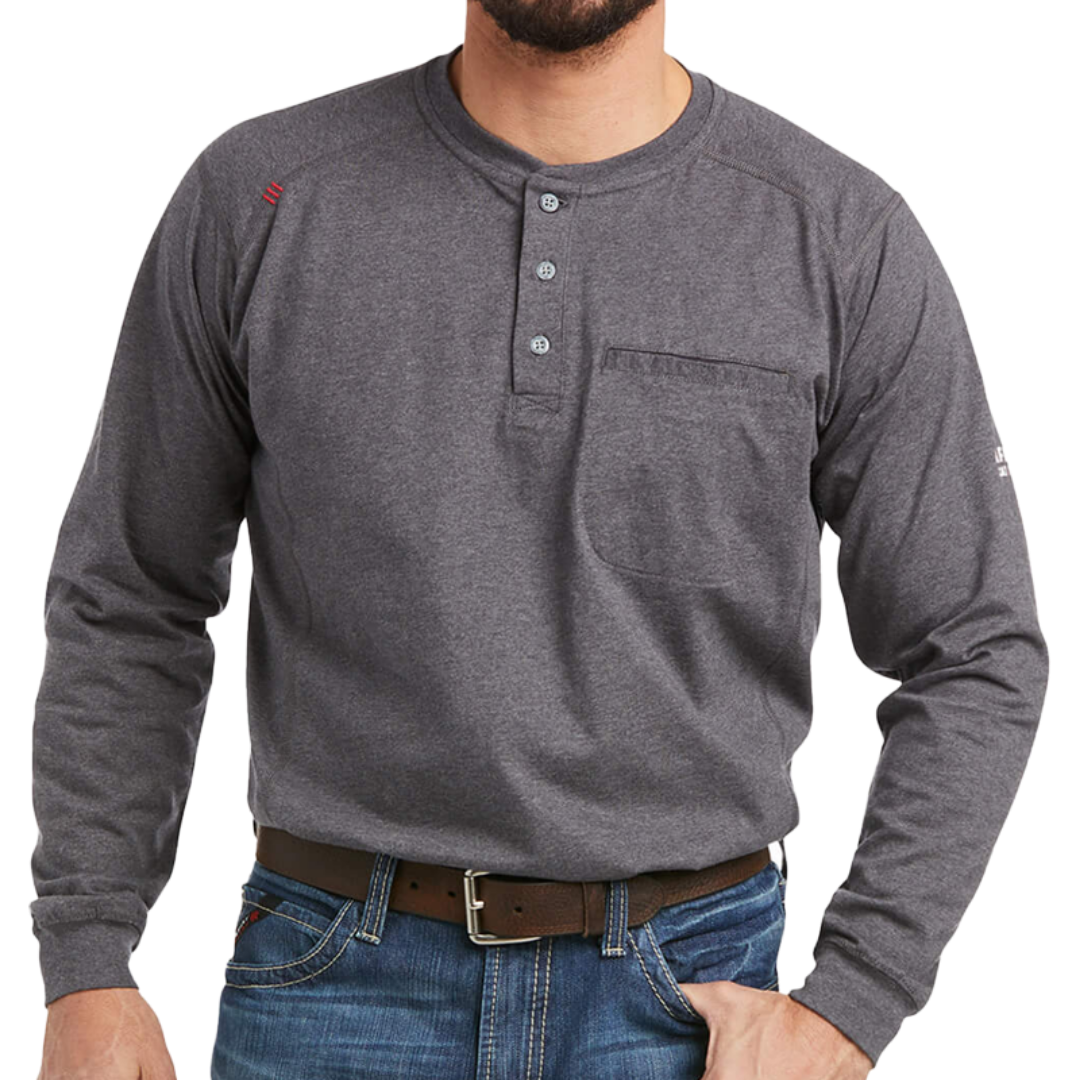 Ariat Men's Fire Air Brand Graphic Top Grey Tee Shirt