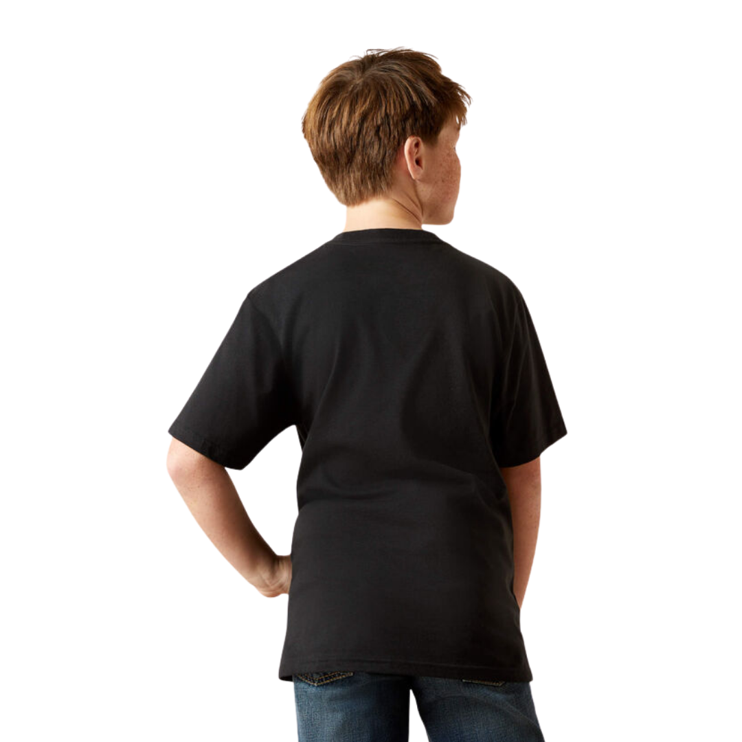 Ariat Youth Boy's Freedom Flag Black Tee Shirt