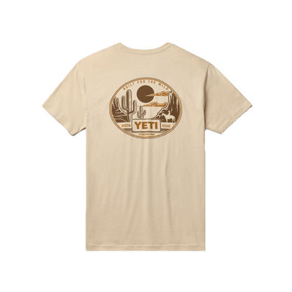 Yeti Men's Horse Canyon Short Sleeve Cream Tee Shirt