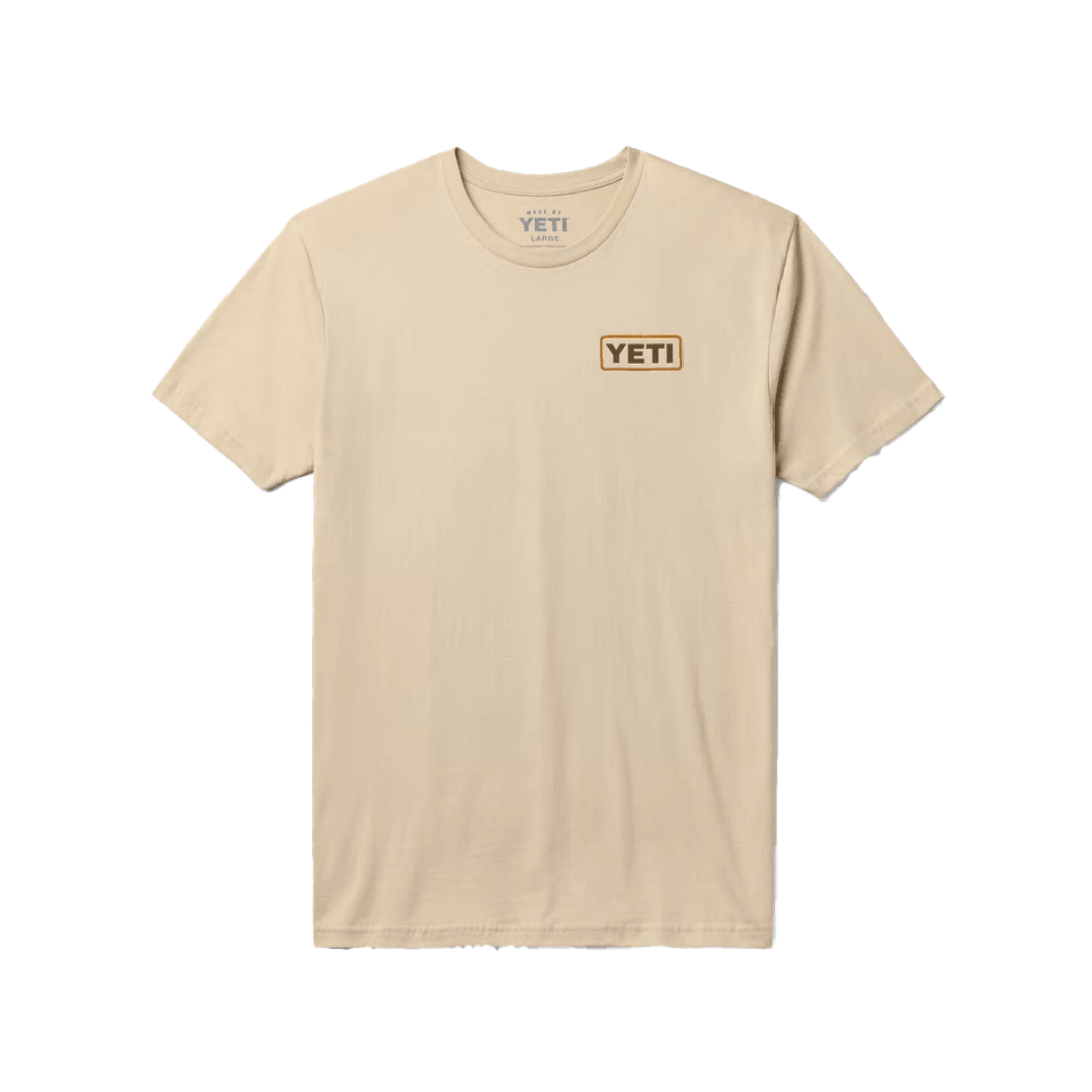 Yeti Men's Horse Canyon Short Sleeve Cream Tee Shirt