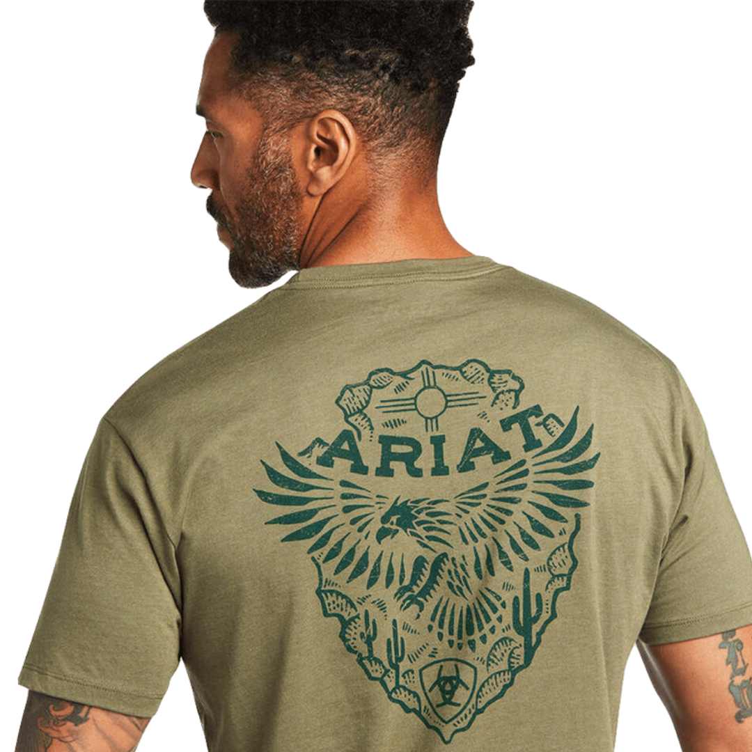 Ariat Men's Arrowhead Short Sleeve Green Tee Shirt