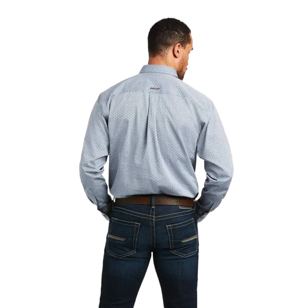 Ariat Men's Clothing Javon Classic Fit Blue Shirt