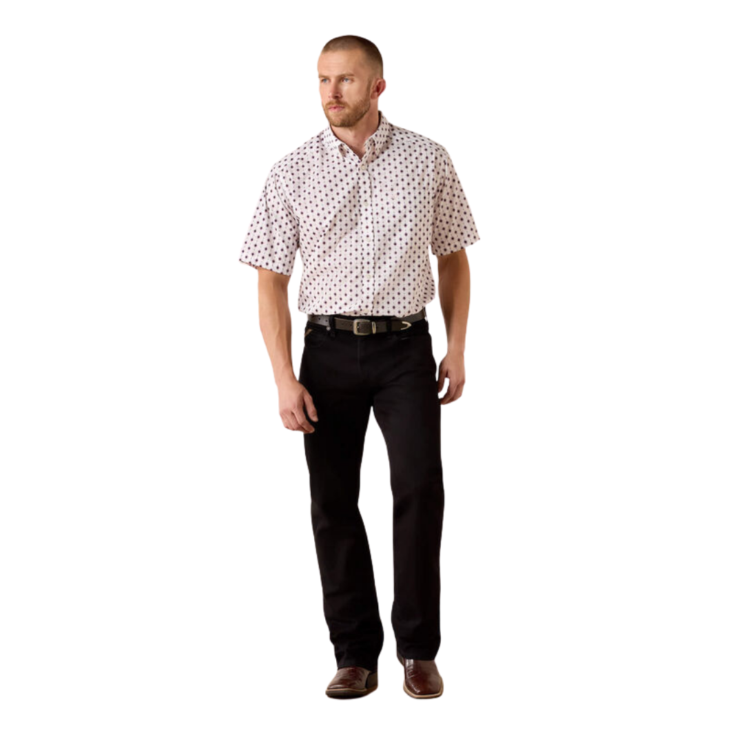 Ariat Men's Tadeo Classic Fit Shirt White Print