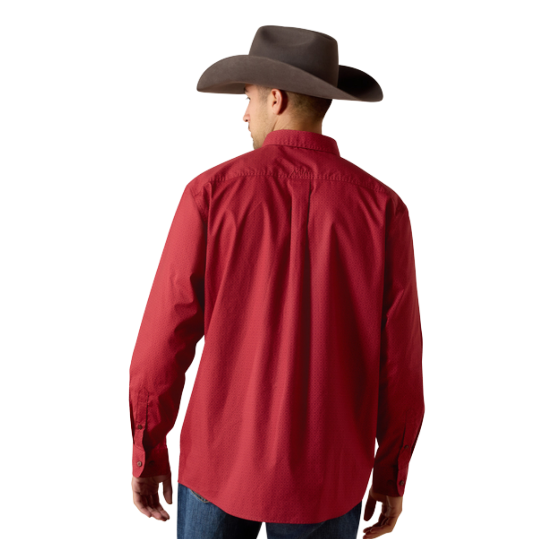 Ariat Men's Casual Brick Geo Red Shirt