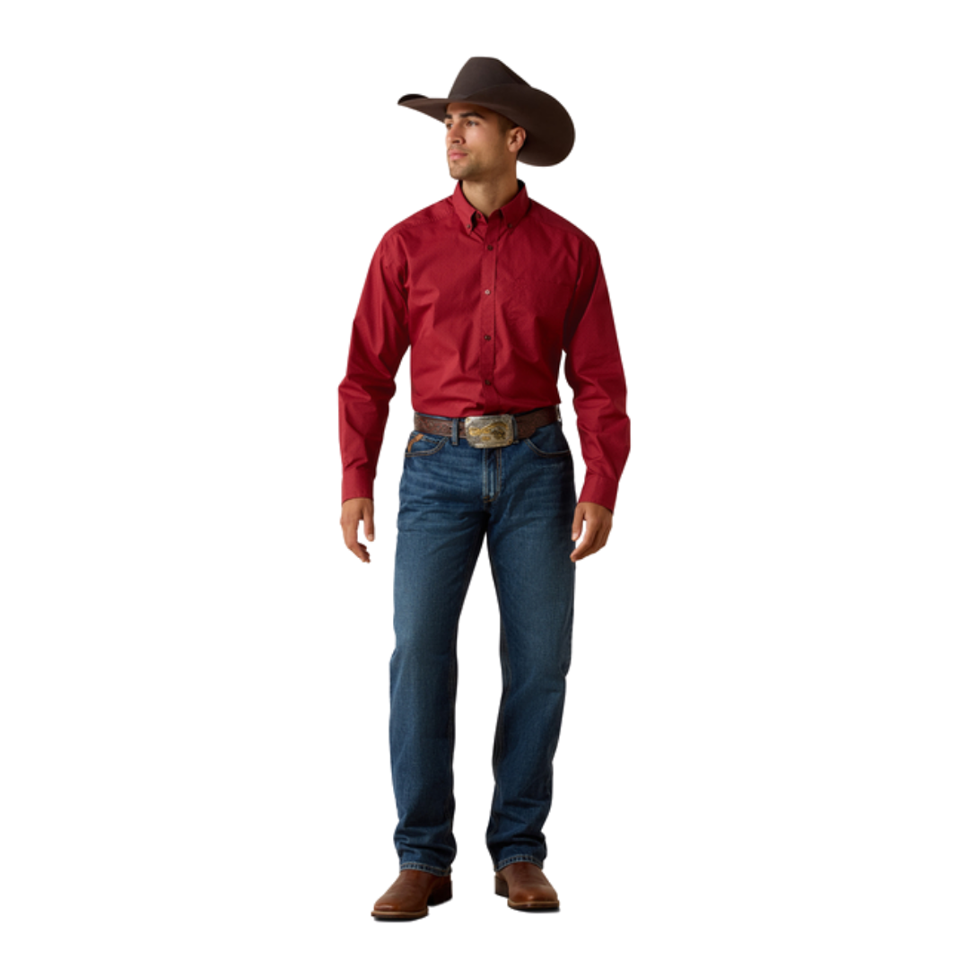 Ariat Men's Casual Brick Geo Red Shirt